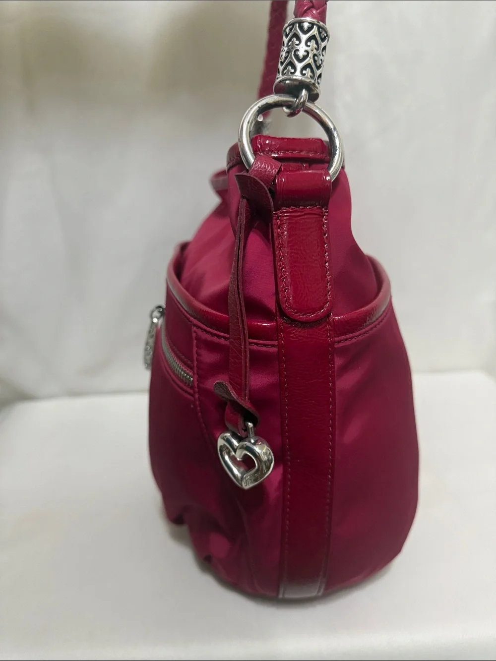 Brighton Nylon Hobo In Red